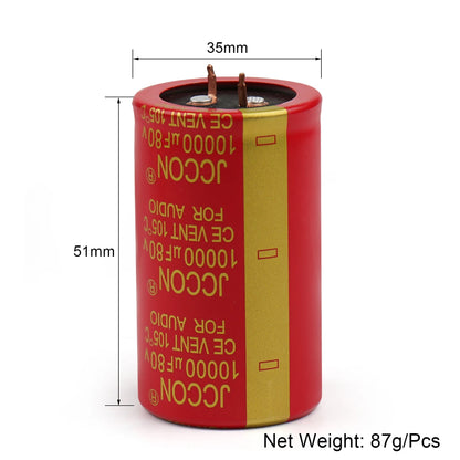 Electrolytic Audio Capacitor 80V 10000uF 35x60mm Copper Pin for HiFi Amplifier 105℃