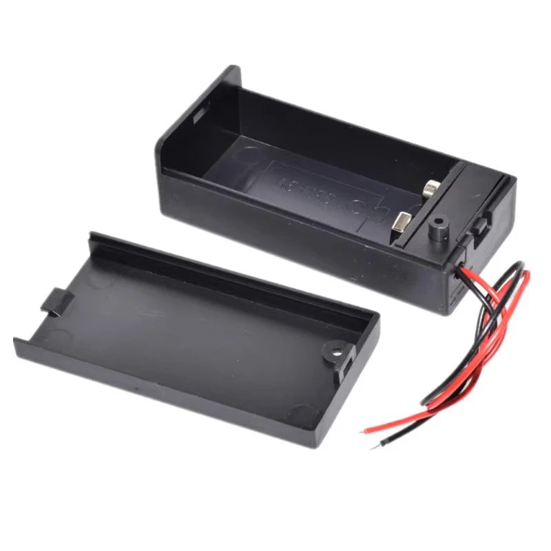 9V Battery Holder Box with Wire Lead and ON/OFF Switch Cover Case