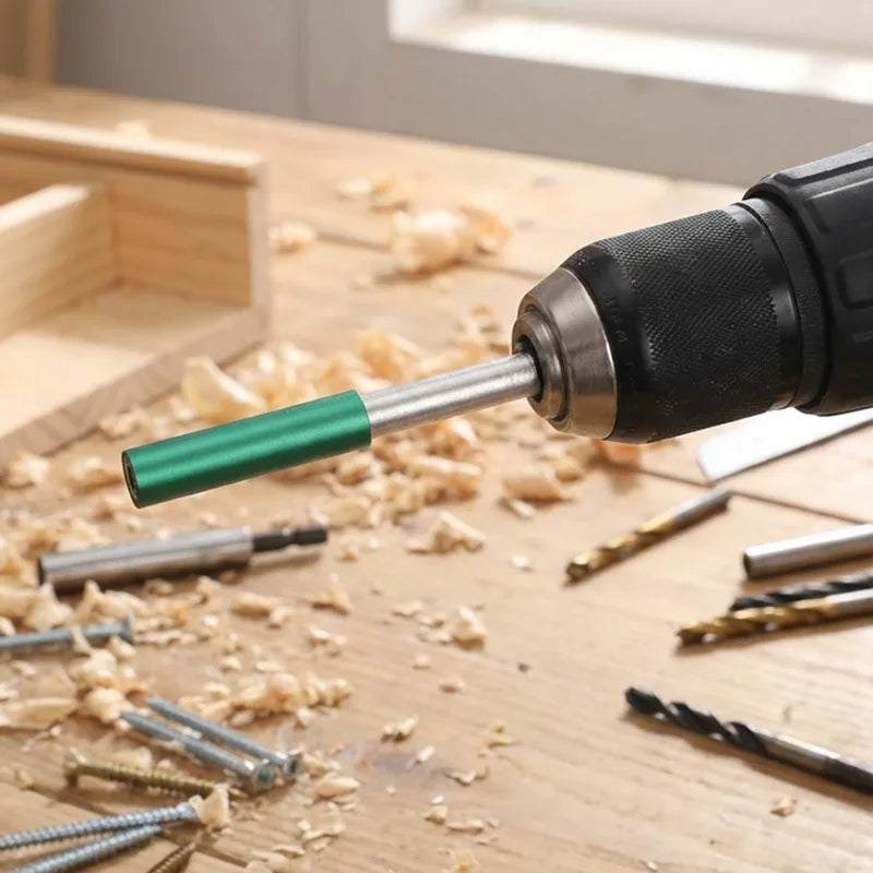 80/120mm Magnetic Hexagonal Handle Extension Connecting Rod 1/4 Telescopic Quick Release Electric Drill Screwdriver Bit Holder