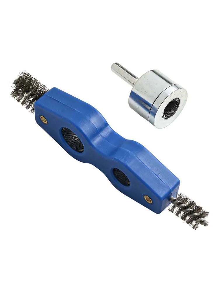 4-in-1 Battery Brush Copper Pipe Cleaner Welding Preparation High Torque Resistance Interchangeable Brush Heads For Copper Pipes