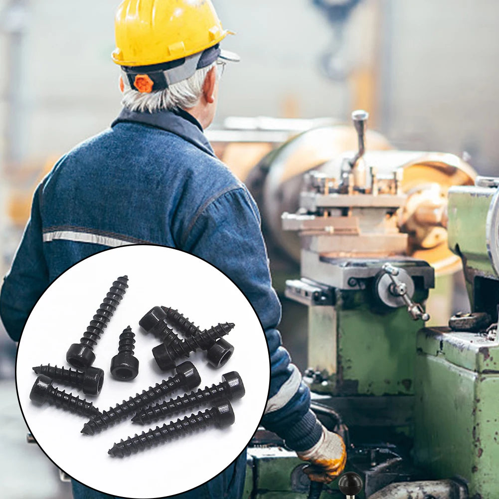32pcs Cap Head Self Tapping Screw 35mm Hex Hexagon Cap Head Self Tapping Screw 8.8 Gradese Carbon Steel For Home Furniture