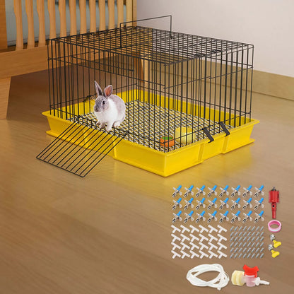 24pcs/Set Rabbit Drinking Fountain With Double Spring Duckbill Spout For Breeding And Cage Use Plastic