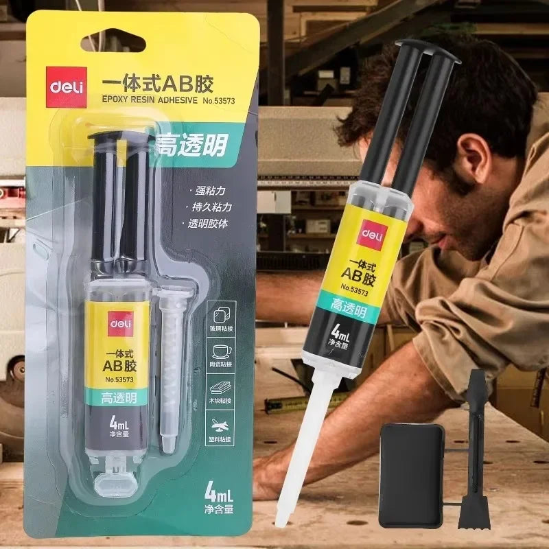 Epoxy Resin Liquid AB Glue Strong AB Adhesive Waterproof Sealant Casting Glue Heat Resistant Metal Repair Glue for Ceramic Glass