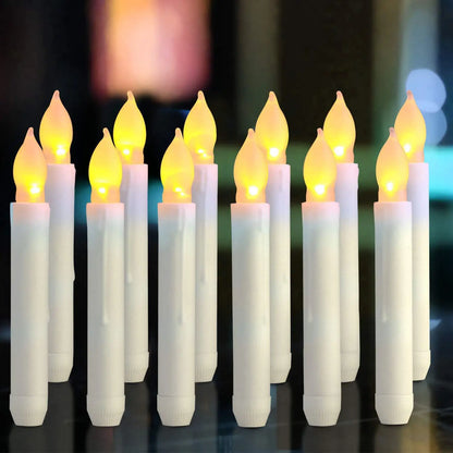 12PCS LED Flameless Candle Lights Battery Operated Taper Tealight Decor