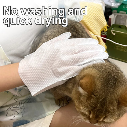 Disposable Pet Wash Gloves Towels No-Rinse Cleaning 30/6PCS