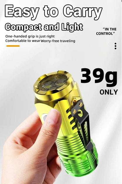 Rechargeable LED Pen Flashlight Mini Clip Waterproof Torch