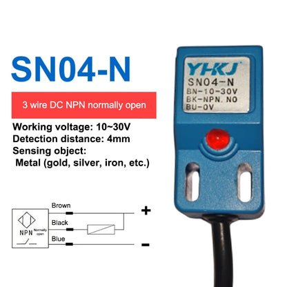 1pc NPN PNP SN04-N SN04-P SN04-N2 SN04-P2 Metal Detection Sensor Proximity Switch For Metal Detection Square Induction Switch