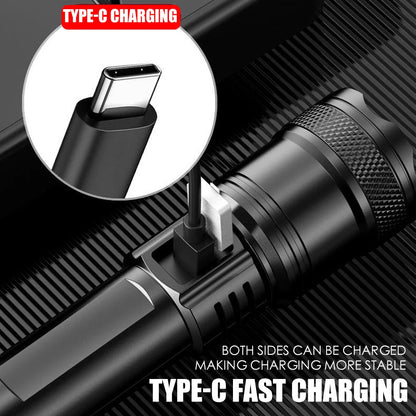 100000LM High Power LED Flashlight Rechargeable Tactical Torch