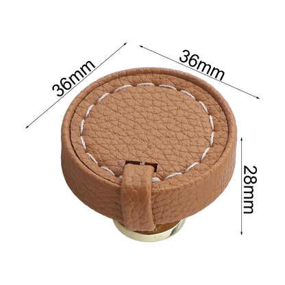 For Kitchen Cabinets Zinc Alloy Knobs Leather Drawer Pulls Stylish Furniture Pulls Sturdy Construction Stylish Furniture Accents
