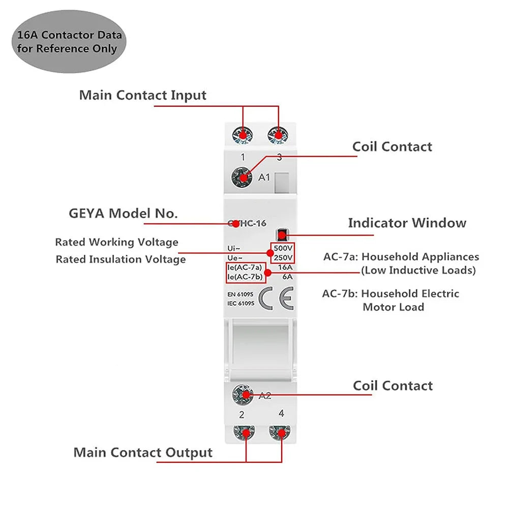 25A Contact Din Rail Mount RoHS Compliant Transparent Flip Cover Flame Retardant Plastic Low Power Consumption