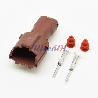 DJ7022YB-2.8mm 3-Pin Brown Waterproof Automotive Plug Connector Socket Male Female