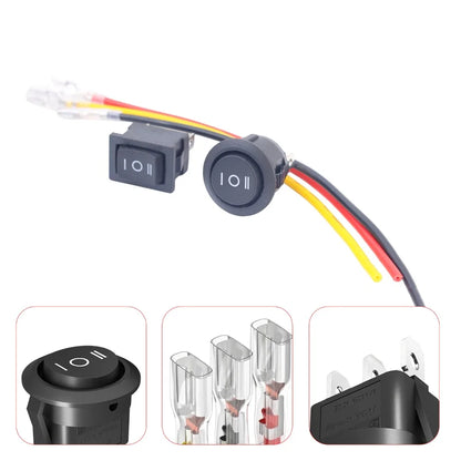 Mini Round Rocker Switch SPDT 3-Pin 12V AC/DC – Car Marine Boat 20mm Panel