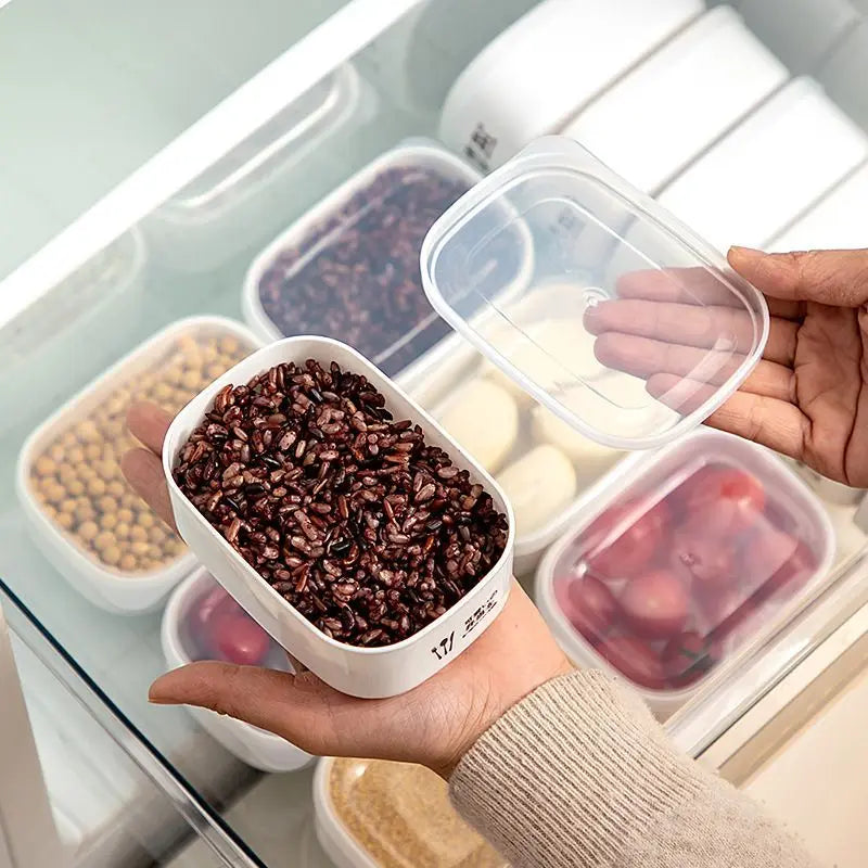 Food Sealed Crisper Refrigerator Food Vegetable Fruit Storage Container Rice Packaging Box Thermostability Kitchen Storage Boxes
