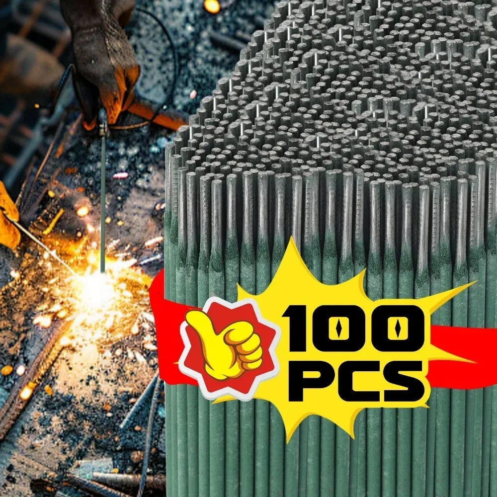 300x2mm Green Welding Rods Cored Wire Rod Solder Low Melting Point Coated Electrod Solder Universal Carbon Steel Weld Bar Stick