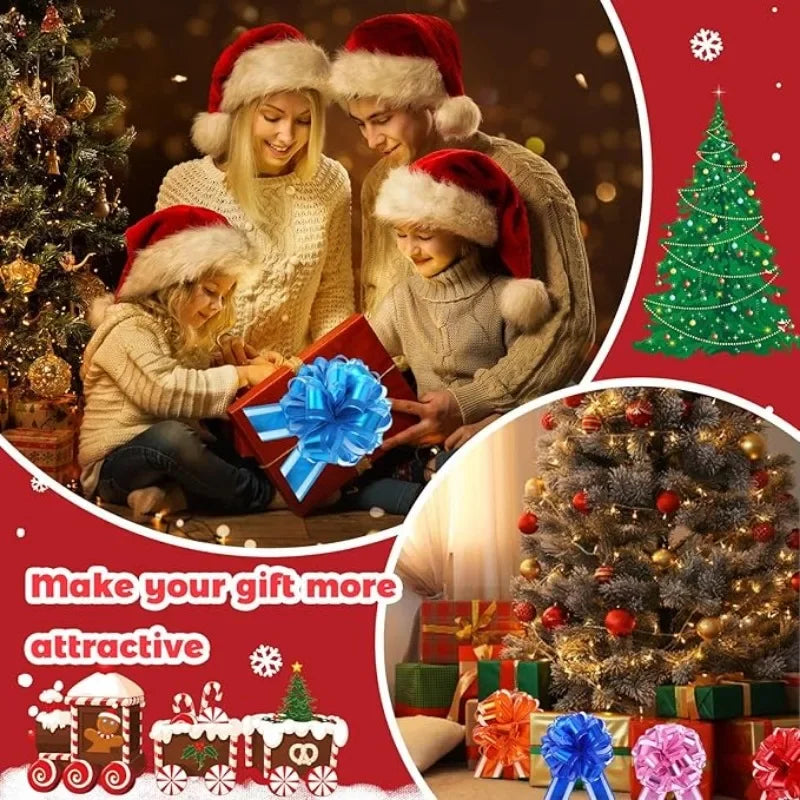 10/1PCS Pull Bows Gift Knot Ribbon Christmas Ornament Gift Box Wrapping Bows Ribbon Pull Bows Birthday Party Wedding Decoration