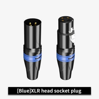 3Pin XLR Color Head Pure Copper Pin Male and Female Audio Microphone Connector Canon Welding Plug Socket