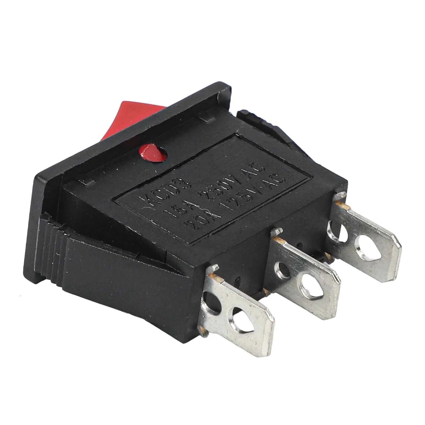 New Practical Quality Rocker Switch 3 Pins Electrical Equipment High Quality Joystick ON-OFF-ON Part RED 20A 125V