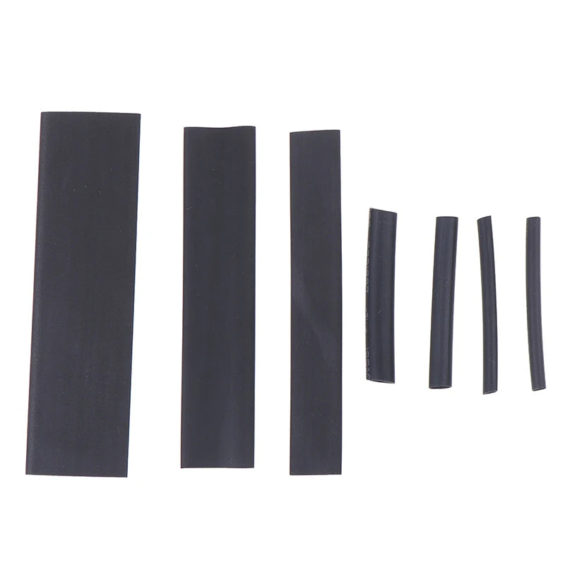 New 127Pcs Black Glue Weatherproof Heat Shrink Sleeving Tubing Tube Assortment Kit