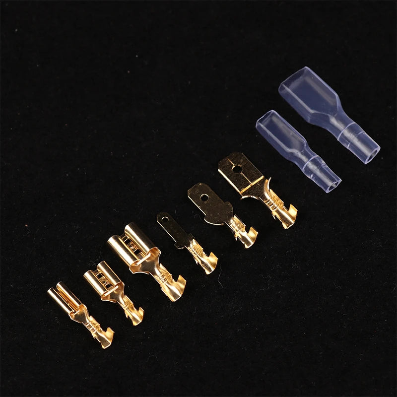 Gold Silver Docking Terminal Cable Bare Terminal with Spring Insert Sheath, Male and Female Pair Terminal Box