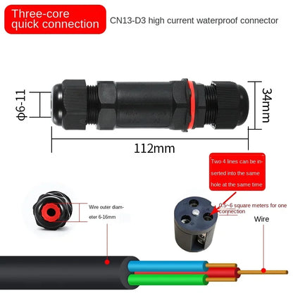 IP68 Waterproof Cable Connector I/T Type Junction Box 2-pin 3-pin 4-pin 5-pin Electrical Terminal LED Lights Wire Waterproof Box