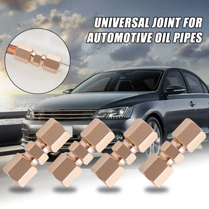 Universal Auto Brake Hose Brass Fittings 3/16" Export Brake Lines Pipe Union Fittings Straight Brass Connector Car Accessories