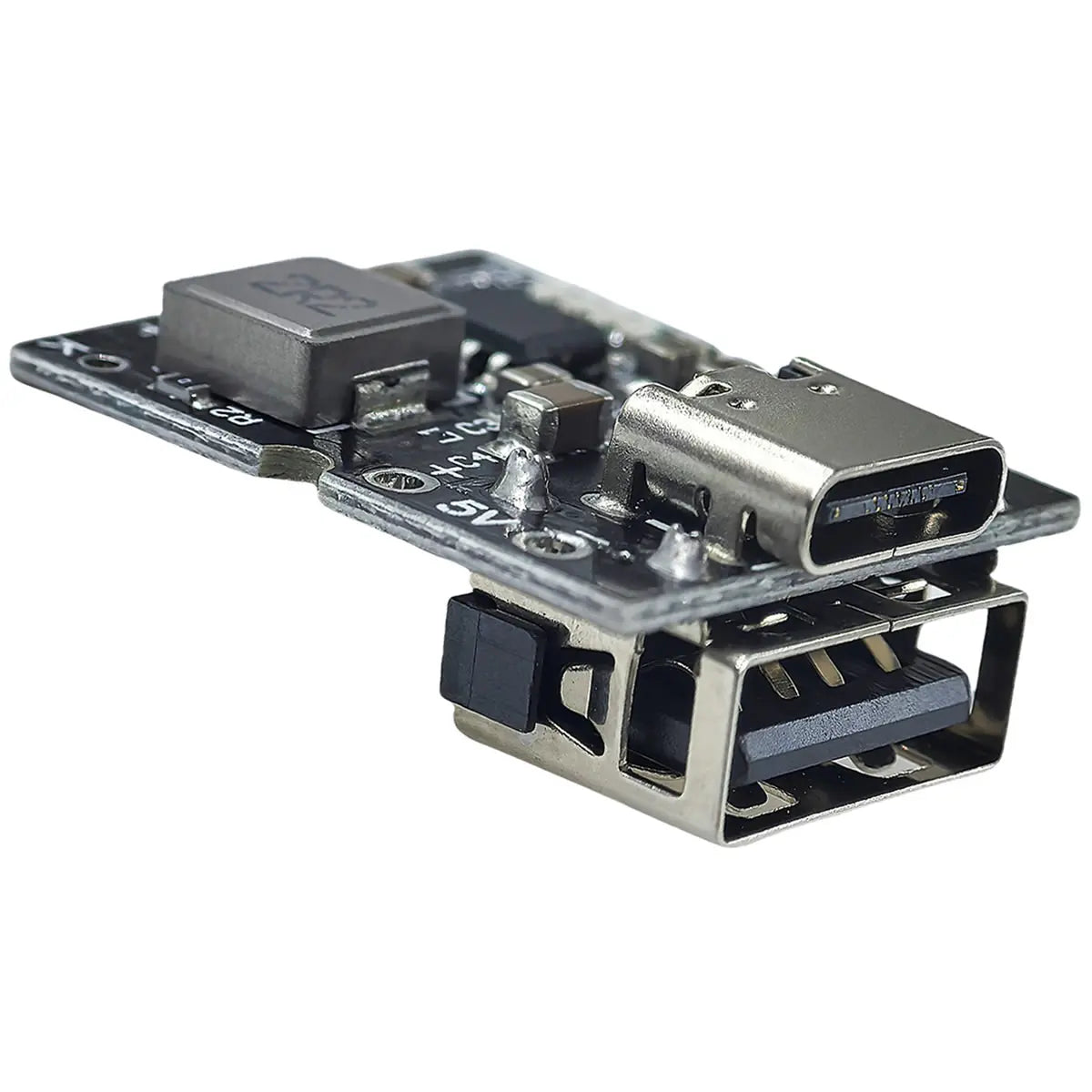 Type-C USB 5V 2A Boost Converter Step-Up Power Module with Lithium Battery Charging Protection and LED Display