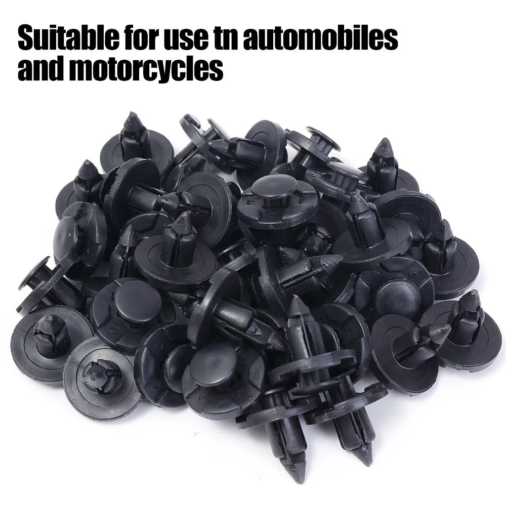 8mm Automotive Fastener Rivets Clips for Nissan Body Bumper &amp; Trim — 10–100pcs