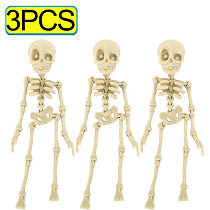 10/1PCS Halloween 3D Poseable Skeleton Magnet with Movable Joints Refrigerator Decoration Halloween Creative DIY Craft Ornament