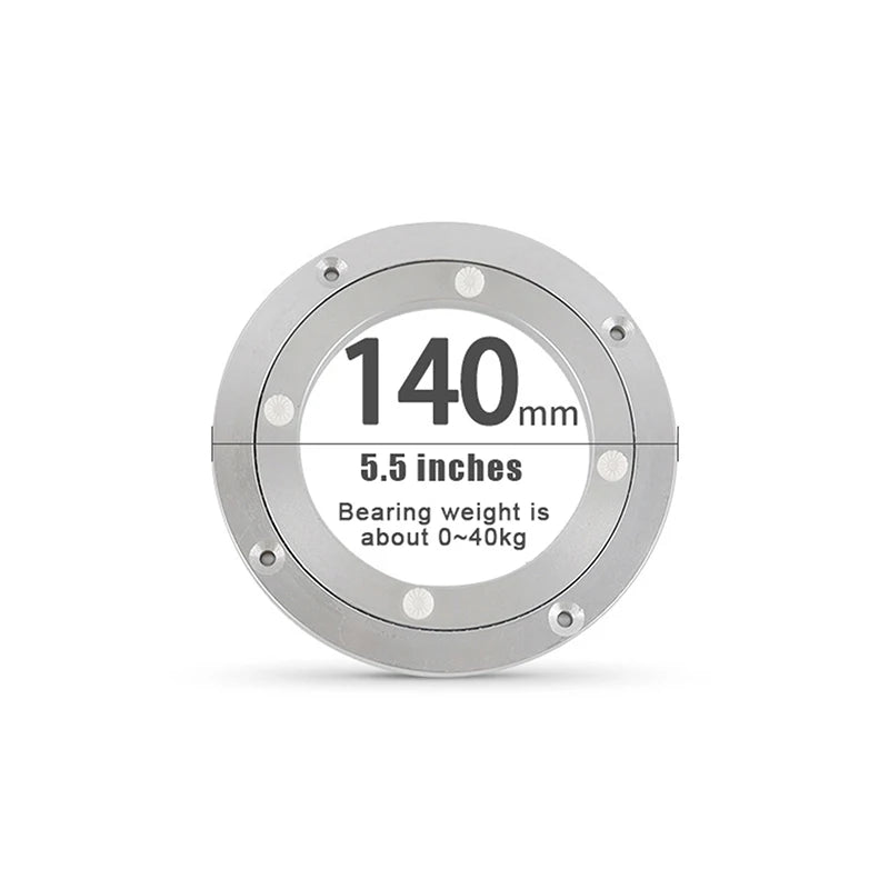 Smooth Swivel Plate Rotating Table Rotating Round 5/5.5/8/10/12 Inches Aluminum Ball Bearing Turntable Bearings Swivel Plate
