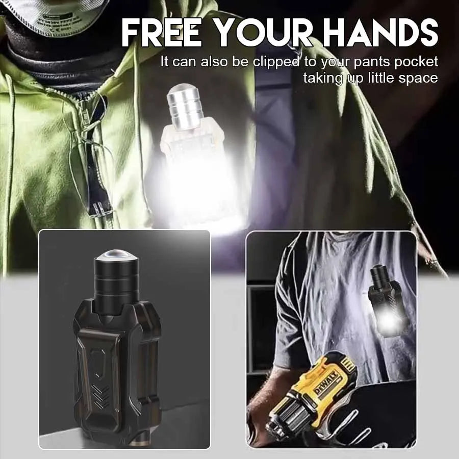 Rechargeable Powerful EDC Flashlight Portable Zoomable Floodlight with Tail Strong Mini Camping Waterproof Lantern for Hiking