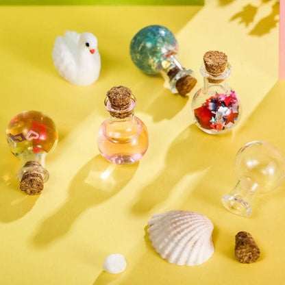 Mini Glass Bottles with Cork Stoppers — DIY Vials for Wedding, Birthday & Party Favors