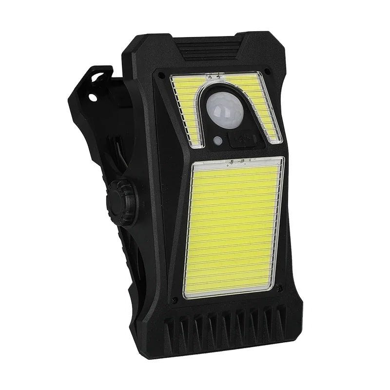 LED Solar Garden Lights Outdoor Solar Clip Light Motion Sensor Camping Lamp with 3 Mode Waterproof Fence Street Landscape