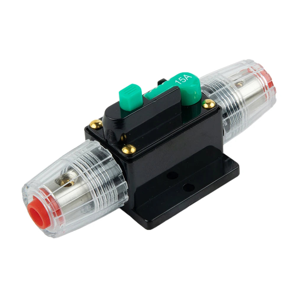 Car Boat 10A to 100A AMP Circuit Breaker Fuse Reset for 12V 24V 48V DC with Waterproof Housing and Manual Reset for Overload