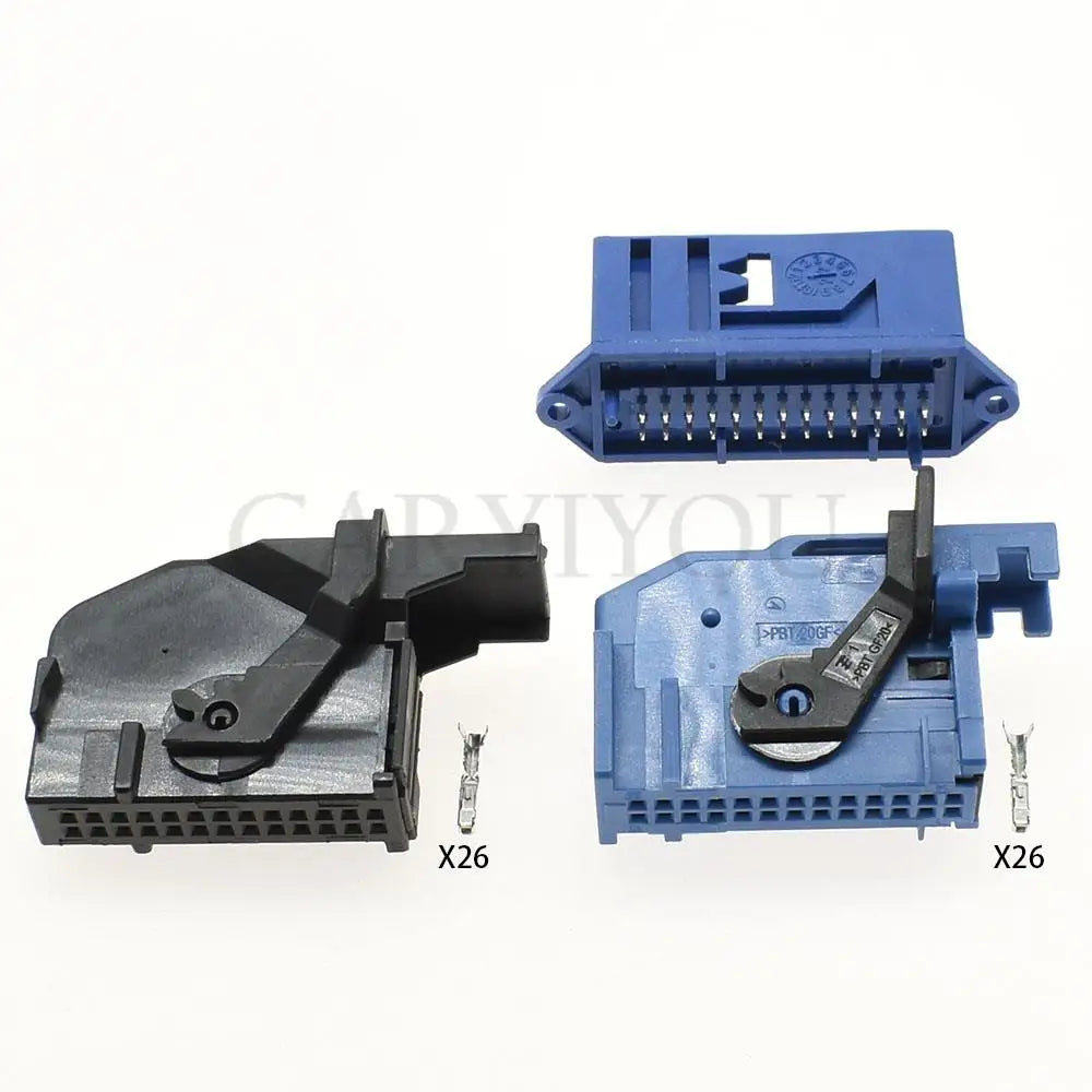 185879-2 / 185226-2 / 7L6972726 Automotive 26-Pin Blue Instrument Panel Connector — Low Current Socket