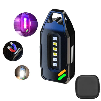 Portable LED Flashlights Rechargeable Work Light COB Magnetic Floodlight with Pen Clip Headlamp Outdoor Camping Fishing Torch