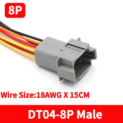 Deutsch DT 8-Pin Waterproof Connector Set DT04-8P DT06-8S 16-22AWG Male Female