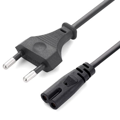 EU Power Cable 2Pin IEC320 C7 Extension Cord for Laptop Charger