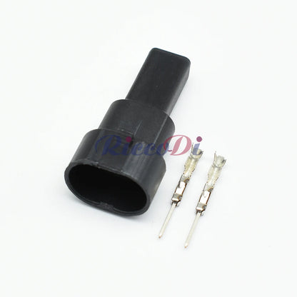 2 Pin Male Female Water Temperature Sensor Plug Waterproof Connector Compatible with GM 12162197 12162195 12162193