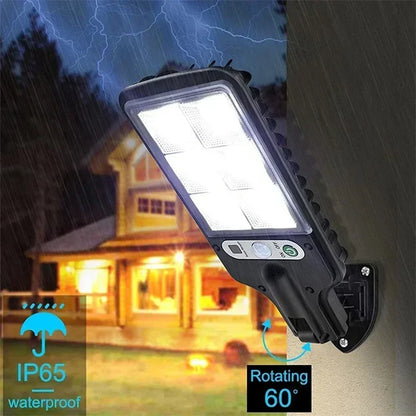 108COB Solar Street Lights Outdoor Waterproof Human Body Sensing Courtyard Garden Wall Household Lights Rural Road Wall Lights