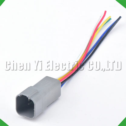 6 Pin Waterproof DT Connector DT04-6P DT06-6S DT04-6P-L012 15cm Automotive Pigtail