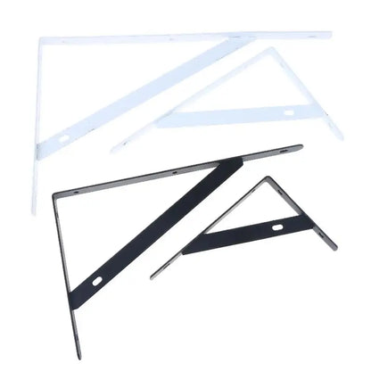 2Pcs Wall Mount Joint Angle Without Screws Tripod Brack Shelf Floating Shelf Heavy Duty Black/White Steel For Decorative