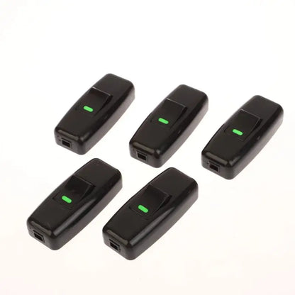 1/5PCS Home Light Boat Shape Switch Wires Cable Switches Classic Black Inline On/Off Table Lamp Switches Electrical Accessories