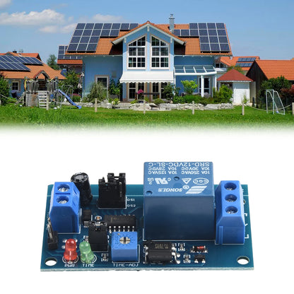 Normally Open 12V Time Delay Relay Module with Adjustable Timing for Turn On/Turn Off Switch Suitable for 250V AC Load