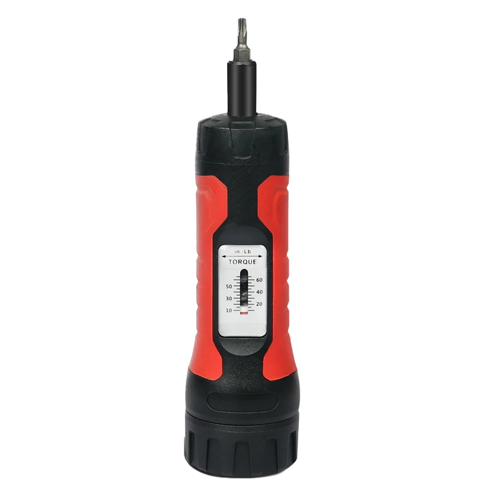 Manual Preset Torque Driver Screwdriver 1/4Inch Drive Wrench Non-Slip 10-65In.lb Non-slip Ergonomic Handle Wrench For Electrical