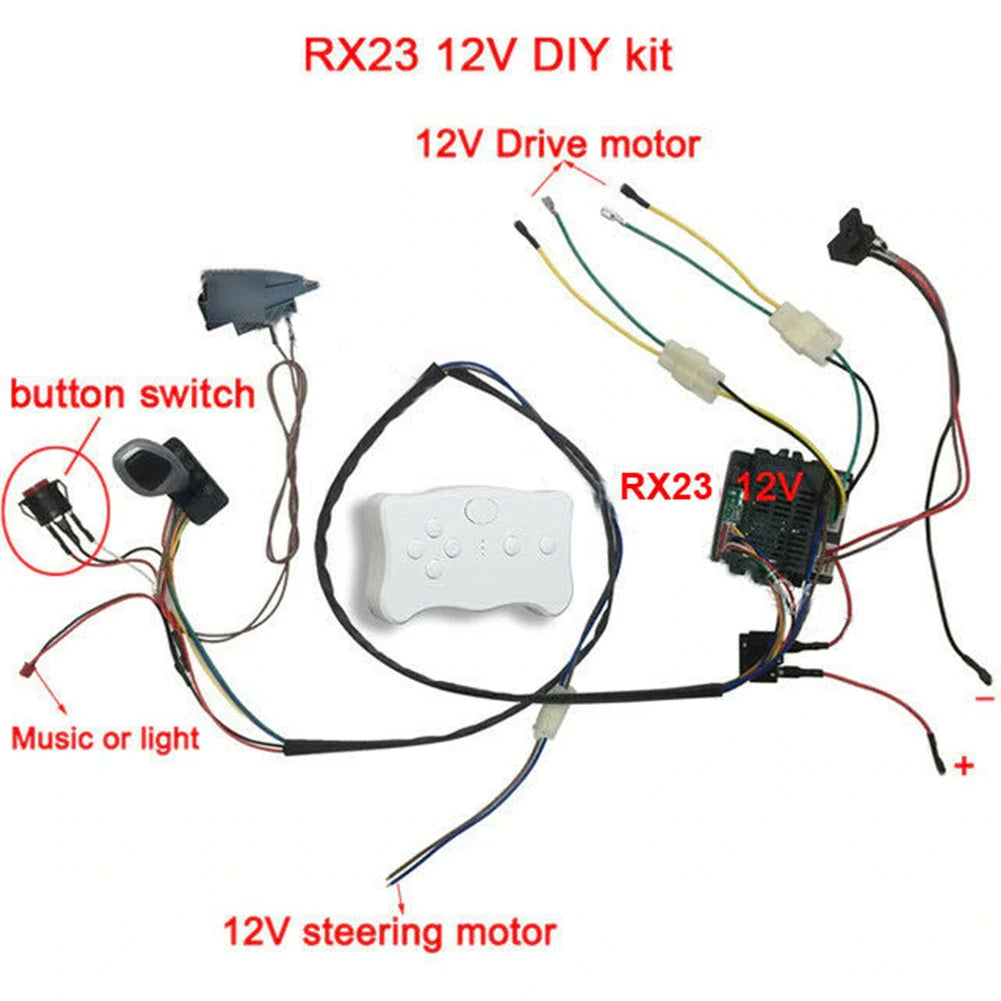 Electric Vehicle Wire Switch Kit Key button Switch JR 12V JR 6V Kids Ride On RX37 RX37 2 Weelye DIY Durability