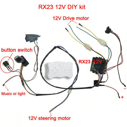 Electric Vehicle Wire Switch Kit Key button Switch JR 12V JR 6V Kids Ride On RX37 RX37 2 Weelye DIY Durability