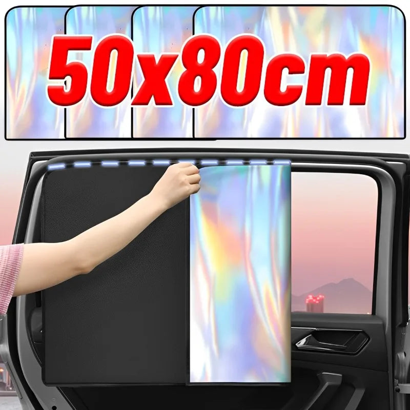 Magnetic Car Side Window Sun Shade Curtains Front/Rear Window Sun Protection Cover UV Blocking Car Privacy Curtain Accessories