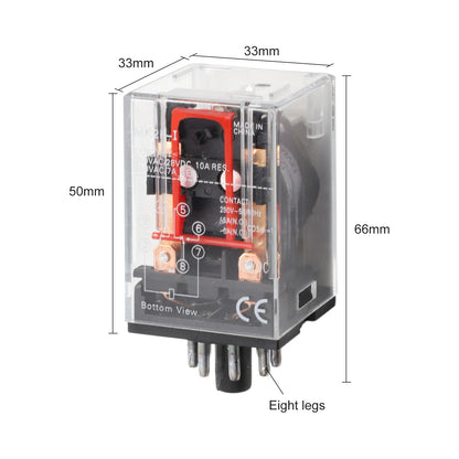 12V Relay Relay MK2P-I MK2P DC 12V 8 Pin 10A 250VAC 1pc Small Intermediate Relay High Temperature Resistance Tool Accessories