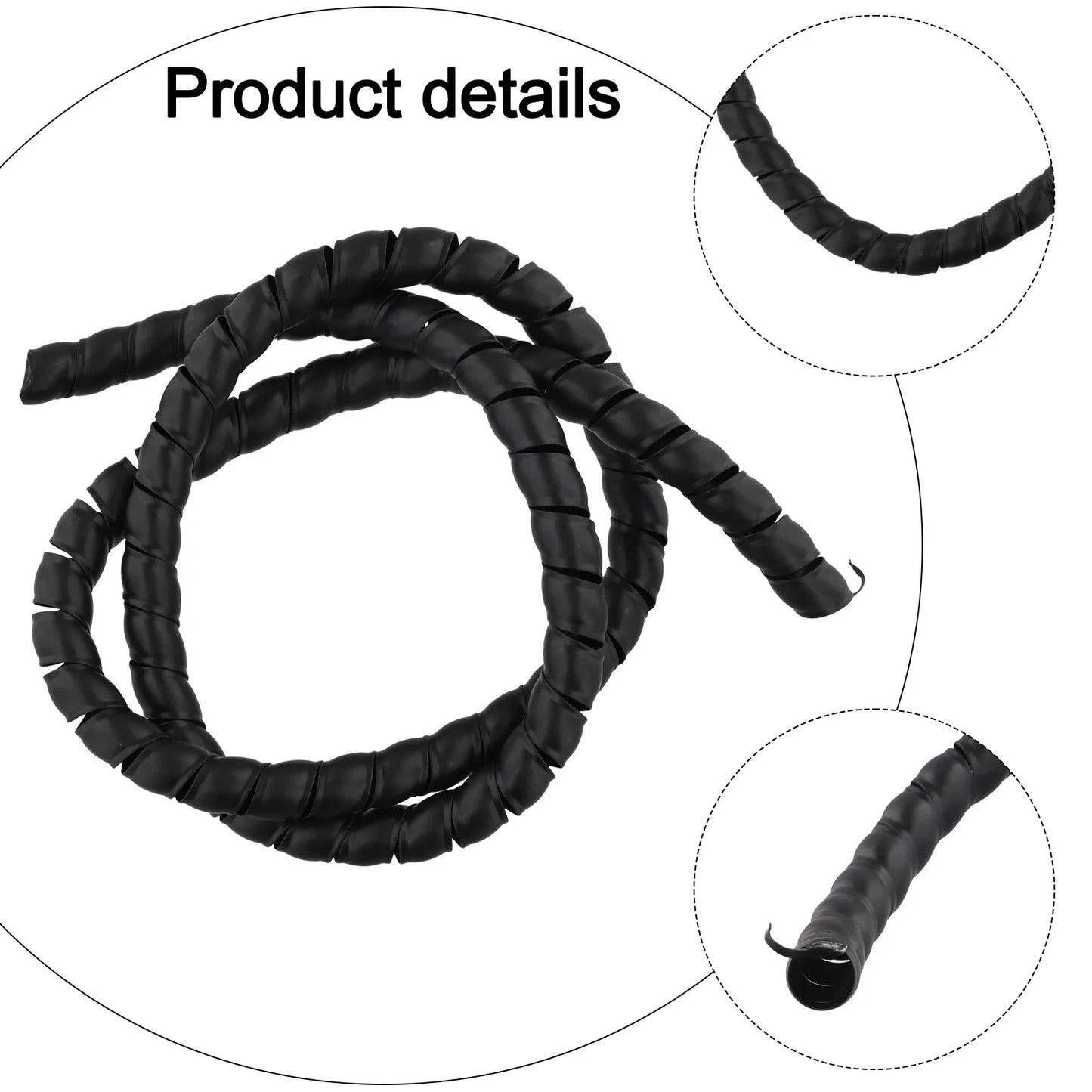 Spiral Wire Protector Hose Tube 1Meter for Cable Management and Protection in Home Office and Workshop Environments