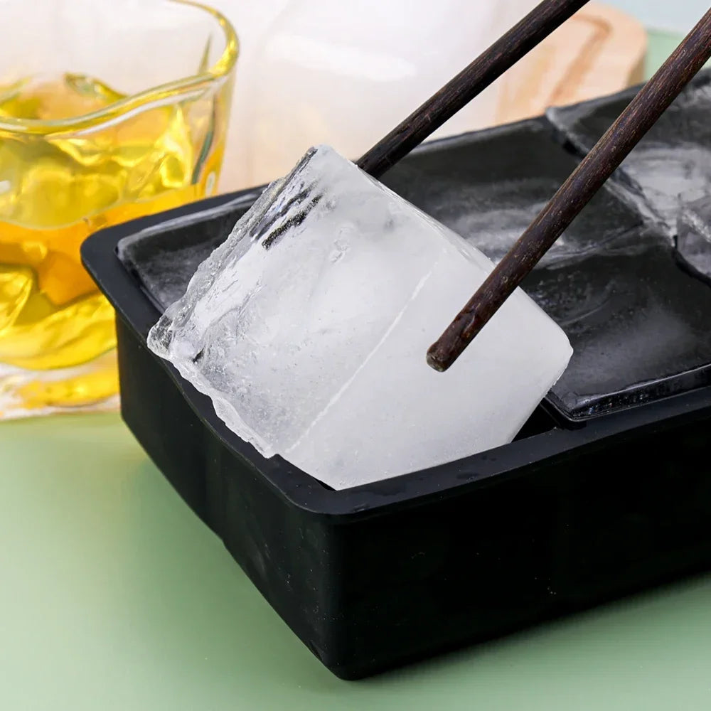 4/6/8Grids Silicone Food Ice Block Mold Reusable Easy-Release Square Shape Ice Molds DIY Household Kitchen Bar Accessories